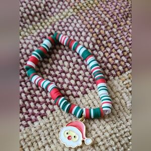 NEW Festive Handmade Santa/Christmas Charm Bracelet Kids/Adults.  Stretch